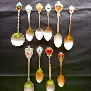 Vintage Souvenir Spoon Set of 10